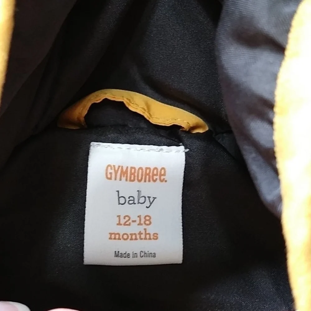 Gymboree Yellow‎ Bear Hooded Puffer Vest